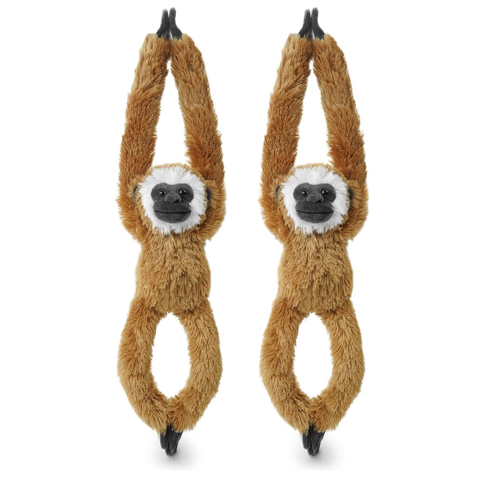 2 Pcs 20INCH Realistic Hanging Plush Animal Monkey Toys with Hands and Feet and Parent-child Knot, Monkey Soft Long Plush Jungle Party Decoration Curtain Storage Toys Stuffed Animals for Kids 4-8