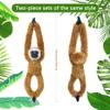 2 Pcs 20INCH Realistic Hanging Plush Animal Monkey Toys with Hands and Feet and Parent-child Knot, Monkey Soft Long Plush Jungle Party Decoration Curtain Storage Toys Stuffed Animals for Kids 4-8 view 2