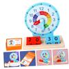 HANABASS 1 Set Wooden Clock for Educational Recognition Plaything for Safe Premium Wood Material Develops Color and Shape Awareness view 2