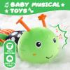 AWOTOY Baby Toys 0-6-12 Months,Musical Caterpillar Stuffed Animals Activity Infant Toys with Crinkle,Rattles,Mirror&Pull String,Muti-Sensory Toys Gifts for Newborn Tummy Time,Kelly Green|Leafy view 2