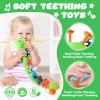 AWOTOY Baby Toys 0-6-12 Months,Musical Caterpillar Stuffed Animals Activity Infant Toys with Crinkle,Rattles,Mirror&Pull String,Muti-Sensory Toys Gifts for Newborn Tummy Time,Kelly Green|Leafy view 4