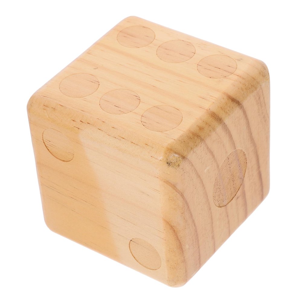 BESPORTBLE Wood Dice Game Giant Dice for Boys and Girls for Outdoor Games Round Corner