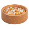 Dodozen Foam Ball Pit 35.4"x 11.8" for Toddlers and Kids,Round Ball Pool Indoor Outdoor Baby Playpen,Ideal Gift for Infants,Balls not Included - Autumn Leaves view 1