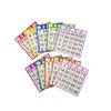 JUNWRROW Bingo Paper Game Cards - 1000 Sheets (100 Books of 10 Colors) - 4"x4" Disposable Cards- Ideal for Seniors, Family Game Night, Large Groups,Classroom Activities view 1