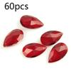 Hanging Crystals Prisms Dark Red 38mm/50mm/63mm/76mm Crystal Chandelier Parts Crystal Chandelier Beads Hanging Parts Hangings Crystals for Decoration(63mm 60pcs) view 2
