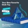 Speks Geode Magnetic Fidget Toy | Sensory Desk Toy for Adults & Teens 14+ | Stress Relief Gift | Pyramid, Chrome Blue view 4