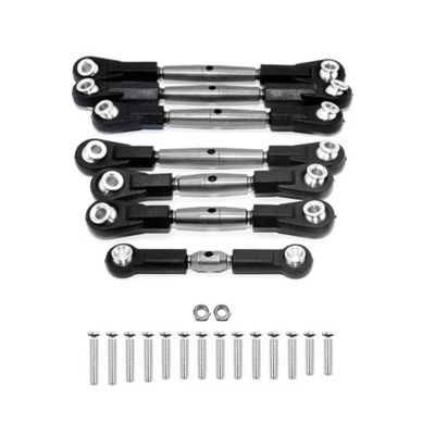 Compatible with Tamiya for TT-02B 1/10 RC Car Upgrade Parts Accessories 7Pcs Steel Steering Link Rod Linkage Servo Rod Set RC Car Parts