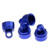RC Spare Part Compatible with Traxxas for Slash for VXL for Rustler 1/10 RC Car Upgrade Parts 4pcs Metal Big Bore Shock Absorber Shock Caps 2667(Blue) view 2