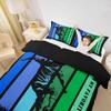 Castle Fairy Soccer Duvet Cover Toddler Size,Football Player Silhouette Soft Bedding Set,Outdoor Sport Lover Comforter Cover 2PCS,Ball Game Theme Quilt Cover,1 Pillowcase(Not Comforter) view 3