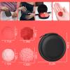 BUSOHA Silicone Fidget Balls - 4 Pack Silicone Stress Relief Balls Stone for Adults Sensory Travel Toys for Calming,Stress,Autism and ADHD,Gifts for Adults Teens ,Red view 2