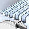 Clear Glass Guards PVC Edge Protector U-Shape Edge Gasket 16.4ft, Flexible Edge Covers Strip U Channel Protector Bumper, Glass Edge Guards For Sharp Furniture & Table Edges, Transparent(Wide 1(Wide 2. view 1