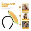 FOYTOKI Children's Corn Headband 1 Piece Vegetable Hair Accessory for Girls Cute Adjustable Hairband for Dress-Up and Halloween Parties view 3