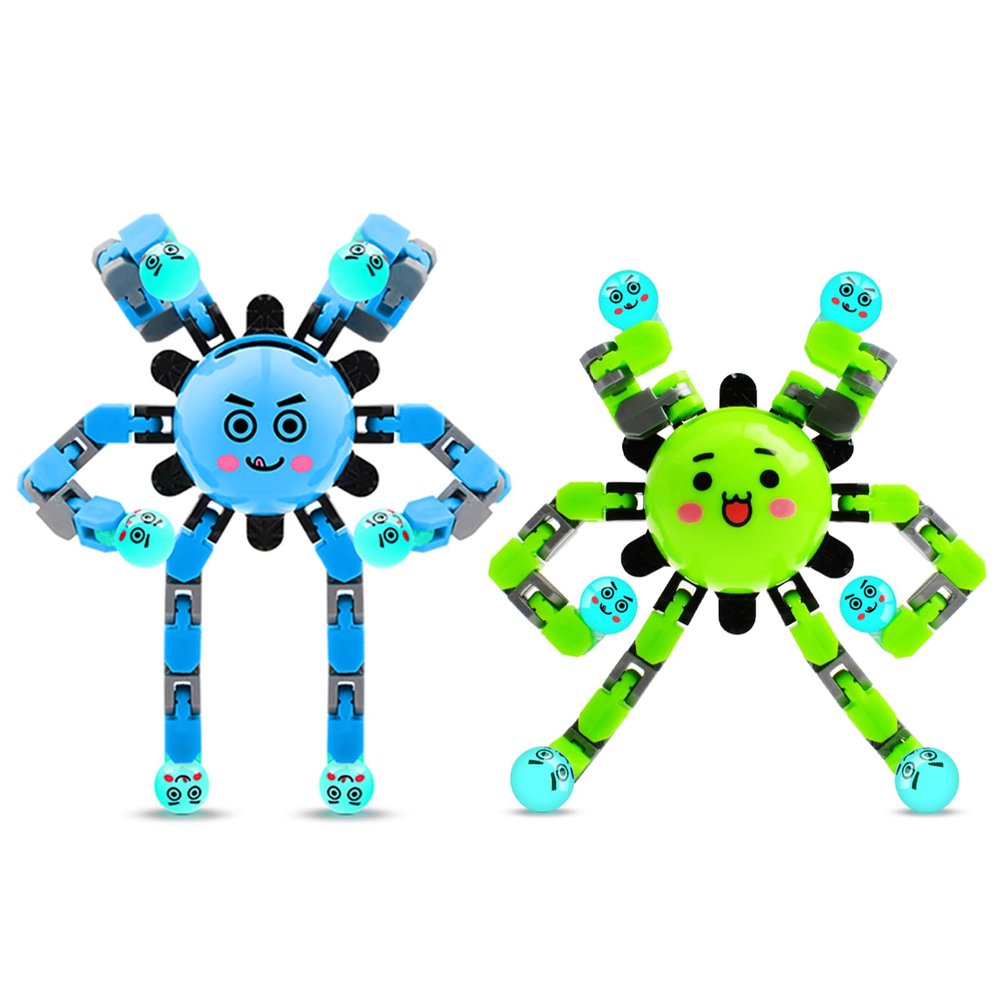 ASIOWELY Transformable Fidget Spinner Toys for Kids and Adults,2 PCS Sensory Toy for Boys Girl ADHD Stress Relief,Valentines Day Gifts for Teens Fingertip Gyros Birthdays Easter Basket Stuffers Travel