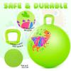 PlayZap Hopper Ball for Kids 3-8,18 Inch Green Dinosaur Bouncy Ball with Handle, Inflatable Hippity Hop Bounce Hopping Toys Indoor Outdoor for Boys Girls Gifts view 2