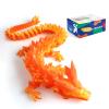 243D Printed Dragon Large 3D Dragon--Bigger Fidget Toy Gift for Kids, Boys, Girls & Adults,Cool Giant Crystal 3-D Printed Animals Desk Decor, Easter Basket Essentials(Flame Colour, 24inch) view 1