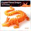 243D Printed Dragon Large 3D Dragon--Bigger Fidget Toy Gift for Kids, Boys, Girls & Adults,Cool Giant Crystal 3-D Printed Animals Desk Decor, Easter Basket Essentials(Flame Colour, 24inch) view 2