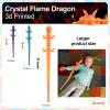 243D Printed Dragon Large 3D Dragon--Bigger Fidget Toy Gift for Kids, Boys, Girls & Adults,Cool Giant Crystal 3-D Printed Animals Desk Decor, Easter Basket Essentials(Flame Colour, 24inch) view 3