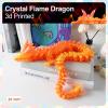 243D Printed Dragon Large 3D Dragon--Bigger Fidget Toy Gift for Kids, Boys, Girls & Adults,Cool Giant Crystal 3-D Printed Animals Desk Decor, Easter Basket Essentials(Flame Colour, 24inch) view 4