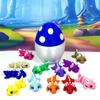 12pcs Mini Axolotl with Egg, 3D Printed Articulated Multi Color Fidget Mini Axolotl, Tiny Mini Animal Gift Idea, Birthday Party Decorations, MA010-WBME view 1