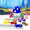 12pcs Mini Axolotl with Egg, 3D Printed Articulated Multi Color Fidget Mini Axolotl, Tiny Mini Animal Gift Idea, Birthday Party Decorations, MA010-WBME view 3