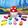 12pcs Mini Axolotl with Egg, 3D Printed Articulated Multi Color Fidget Mini Axolotl, Tiny Mini Animal Gift Idea, Birthday Party Decorations, MA010-WRME view 2