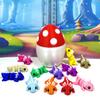 12pcs Mini Axolotl with Egg, 3D Printed Articulated Multi Color Fidget Mini Axolotl, Tiny Mini Animal Gift Idea, Birthday Party Decorations, MA010-WRME view 4