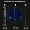 XUZ Light Sabers for Adults Kids, Metal Handle, Heavy Dueling, FX Sound Fonts, 16 RGB Colors, Rechargeable Light Up Sword, Cosplay Party Birthday Gift Toys for Men Boys view 4