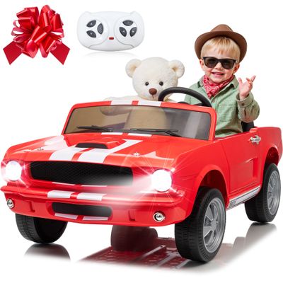 24V 2 Seater Ride on Toys, Licensed Shelby Cobra Kids Power Car Wheeler Ride On Toy w/ 2WD/4WD Switchable, Remote Control, 19" Spacious Seat, 4 Spring Suspension, Music, Bluetooth