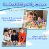 ASIOWELY 2 PCS Transformable Fidget Spinners Toys for Kids and Adults Stress Relief Sensory Toy for Boys Girls Autism Cool Fingertip Gyros for Teens Men Birthdays Valentines Day Gifts for Travel Toys view 3