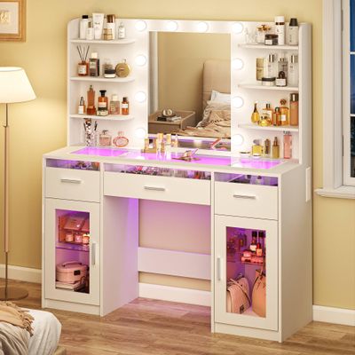 Makeup Vanity - Transparent Panel