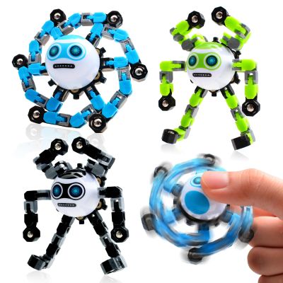 ASIOWELY 3 PCS Transformable Fidget Spinners Toys for Kids and Adults Stress Relief Sensory Toy for Boys Girls Autism Cool Fingertip Gyros for Teens Men Birthdays Valentines Day Gifts for Travel Toys