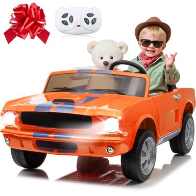 24V 2 Seater Ride on Toys, Licensed Shelby Cobra Kids Power Car Wheeler Ride On Toy w/ 2WD/4WD Switchable, Remote Control, 19" Spacious Seat, 4 Spring Suspension, Music, Bluetooth