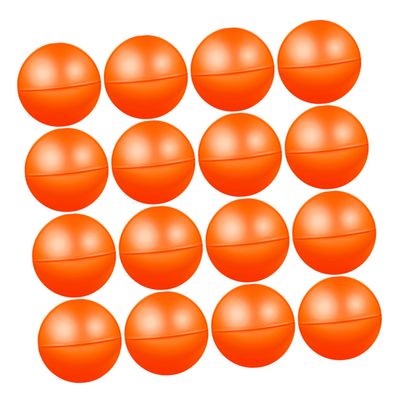 CHILDWEET 20pcs Hollow Bingo Balls: Prize Winning Spheres Orange Plastic Raffle Balls Round Vending Machine Capsules Game Props For Party