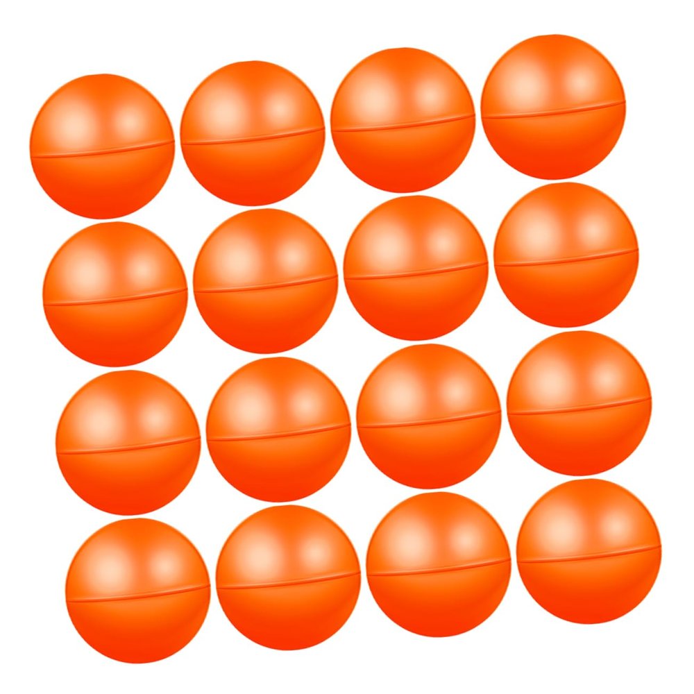 CHILDWEET 20pcs Hollow Bingo Balls: Prize Winning Spheres Orange Plastic Raffle Balls Round Vending Machine Capsules Game Props For Party