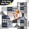 Personalized Toddler Nap Mat with Name  Custom Patchwork Design Sleeping Bag with Pillow & Blanket for Boys  Ideal Slumber Bags for Daycare, Preschool & Kindergarten view 3