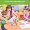 40 Mini Pencils with 12 Colors in Tube, Handy Sharpener Lid, Perfect for Kids' Sketching & Painting view 4