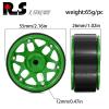 1.9 inch RC Beadlock Wheels Aluminum Alloy 12mm Hex for 1/10 RC Crawler car UTB18 SCX10 Pro TRX4 TRX6 VS4-10 Gen8 TF2 90047 D110 Tamiya CC01 RC4WD T097/4PCS (Red) view 2