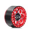 1.9 inch RC Beadlock Wheels Aluminum Alloy 12mm Hex for 1/10 RC Crawler car UTB18 SCX10 Pro TRX4 TRX6 VS4-10 Gen8 TF2 90047 D110 Tamiya CC01 RC4WD T097/4PCS (Red) view 4