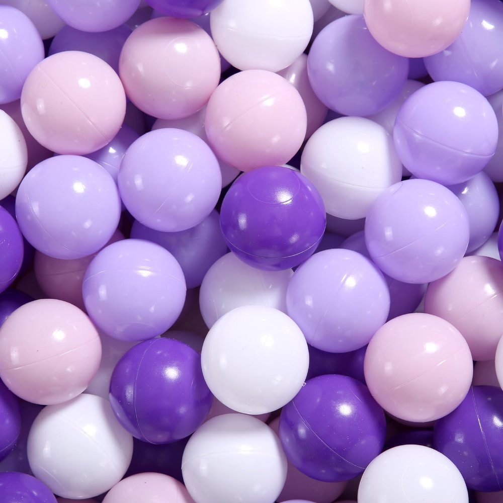 GOGOSO Ball Pit Balls for Toddlers Dogs Baby Boys Girls 2.2Inch Plasticball Toys for Kid Play Tent Birthday Slides Party Decor 170 pcs,Purple+ Dark Purple