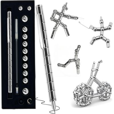 Magnetic Fidget PenCool Fidget ToysGift for Teenage Boys,Figette Toys - Perfect for Stress Relief and Focus - Great Fidget Toy for Adults and Teens - Unique Gift for Boys and Girls (Silvery)