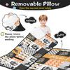 Personalized Toddler Nap Mat with Name  Custom Patchwork Design Sleeping Bag with Pillow & Blanket for Boys  Ideal Slumber Bags for Daycare, Preschool & Kindergarten view 2