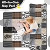 Personalized Toddler Nap Mat with Name  Custom Patchwork Design Sleeping Bag with Pillow & Blanket for Boys  Ideal Slumber Bags for Daycare, Preschool & Kindergarten view 3