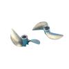 2PCS Brass 2-Blade RC Boat Propellers Willow Leaf Design 42mm 48mm Diameter with 4mm 4.76mm Bore for Electric and Nitro RC Boats(48/4.76) view 2