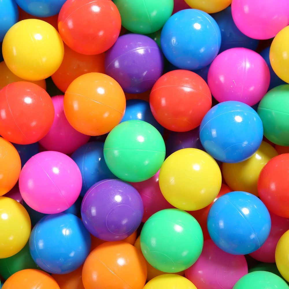 GOGOSO Ball Pit Balls for Toddlers Dogs Baby Boys Girls 2.2Inch Plasticball Toys for Kid Play Tent Birthday Slides Party Decor 170 pcs,Rainbow Mix