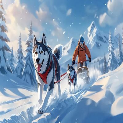 Alaska Sled Dog Jigsaw Puzzles for Adults and Kids 1000 Piece Educational Games Colorful Puzzles for Home Decoration