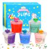 5 Pack Slime Set for Kids Party Favors, 2 Butter 2 Cloud 1 Clear Slime Pack, Soft Stretchy DIY Toys for Girls Boys view 2