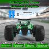 BIFYTON Remote Control Car, 1:18 Rc Cars, All-Terrain RC Truck with LED Light, 20KM/H, Rechargeable, 2WD, 2.4GHz, Sturdy PVC Shell, Remote Control Truck for Boys 4-7 8-12, Beginner (Green) view 2