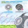 Rechargeable Bubble Machine - Auto 360 Rotation, 75 Tilt Range, 10 Large Wands - Bubbles Blower Maker for Kids, Toddlers, Outdoor Play, Wedding, Birthday, Parties, Gifts Toys for Boys, Girls view 3