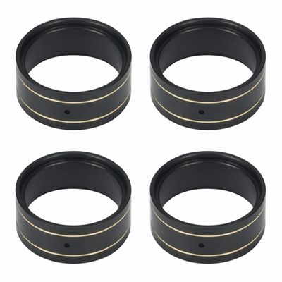 1.0 Inch Brass Internal Beadlock Ring 58g Heavy Wheel Weighted Clamp Ring 4pcs Fits RC Wheel Rims for TRX4M SCX24 1/18 1/24 RC Crawler Upgrade Parts (Black)