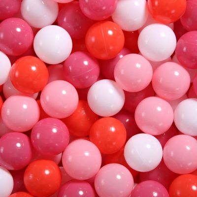 GOGOSO Ball Pit Balls for Toddlers Dogs Baby Boys Girls 2.2Inch Plasticball Toys for Kid Play Tent Birthday Slides Party Decor 500 pcs, Red+ Pink+White